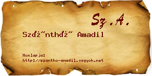 Szánthó Amadil névjegykártya
